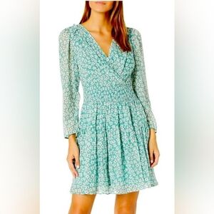 NWT! Rebecca Taylor Women's Long Sleeve Star Smock Dress size 6